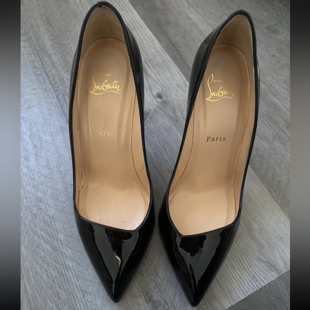 Christian Louboutin Black Patent Corneille Size 39.5 100mm pre-owned - Picture 10 of 16
